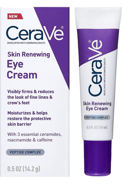 CeraVe Eye Cream for Wrinkles Under Eye Cream with Caffeine, Peptides, 0.5 Ounce (Pack of 1)