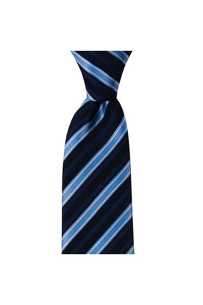 1001 Kravat Navy Blue Striped 8 cm Wide Tie