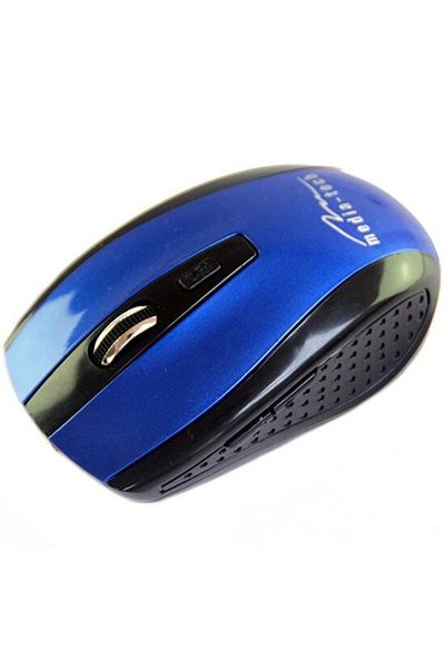 Mediatech Mouse optic, Media-Tech, Wireless, 2.4 GHz, Rezolutie 1200 CPI, 5 butoane, Albastru/Negru