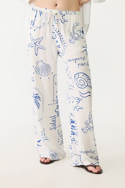 Stradivarius Flowing printed trousers