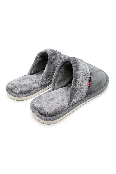 Tmall Men's Slippers, With Fur, Pb2008, Gray