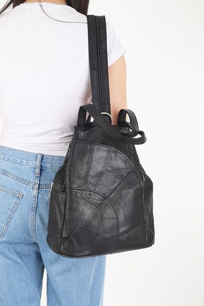 Erzeno Genuine Leather Women's Backpack / Suitable for Use as a Multifunctional Shoulder Bag and Backpack