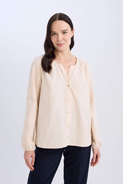 DeFacto Регулярна кройка, яка с дълъг ръкав, яка Apaş E0783AX25SP