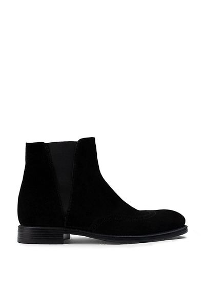Deery Genuine Suede Black Chelsea Men's Boots