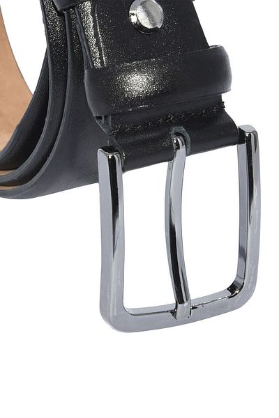 Süzer Deri 100% Genuine Leather 3.5 Cm. Buckle Waiter Boy Child Belt Black