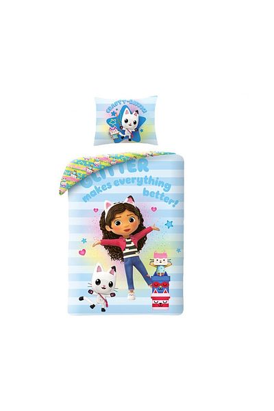 Gabby's Dollhouse Bedding set, Duvet cover, 140x200 cm, pillowcase, 60x70 cm, Multicolor, Gabby's Dollhouse