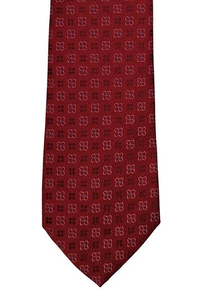 1001 Kravat Claret Red Patterned Classic Tie
