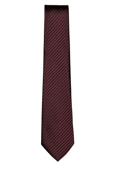 1001 Kravat Burgundy Black Striped Tie