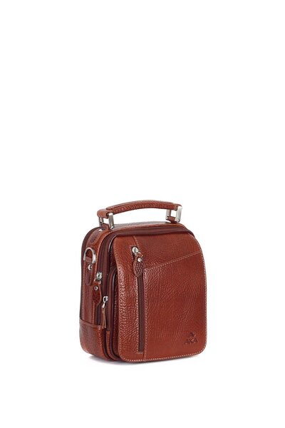 Aka Deri Shiny Tan Leather Portfolio Bag 348