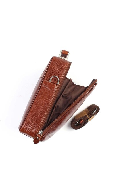 Aka Deri Shiny Tan - Leather Portfolio Bag 375