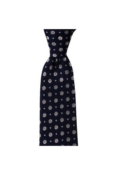 1001 Kravat Men's Black Beige Patterned 8 cm Wide Tie