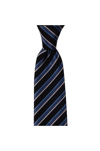 1001 Kravat Black Striped 8 cm Wide Tie
