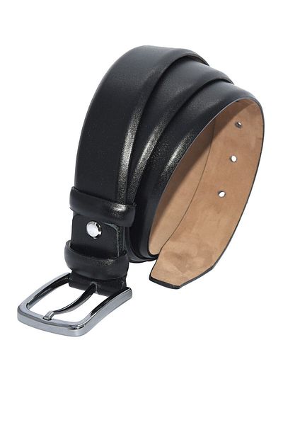 Süzer Deri 100% Genuine Leather 3.5 Cm. Buckle Waiter Boy Child Belt Black