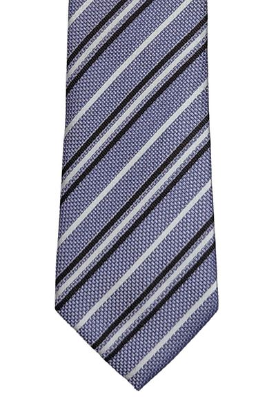 1001 Kravat Purple Striped Classic Tie