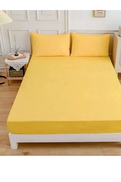 VİLERA HOME Yellow Double 160*200 Bed Sheet Set