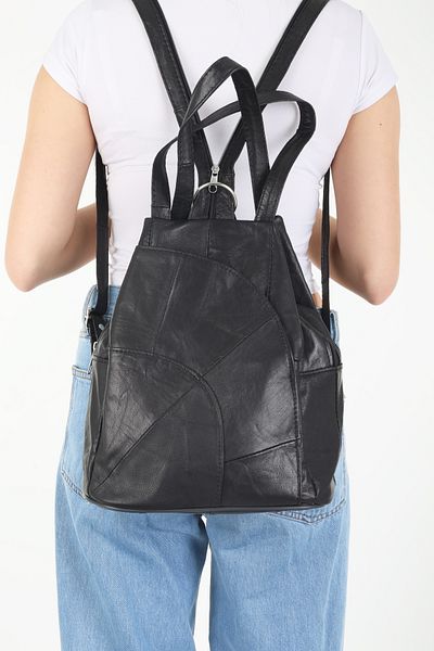 Erzeno Genuine Leather Women's Backpack / Suitable for Use as a Multifunctional Shoulder Bag and Backpack