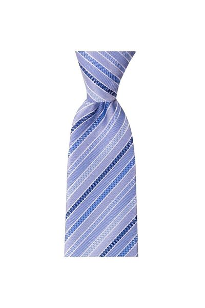 1001 Kravat Light Blue Striped 8 cm Wide Tie