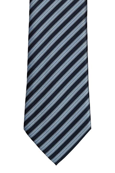 1001 Kravat Blue Striped Classic Tie