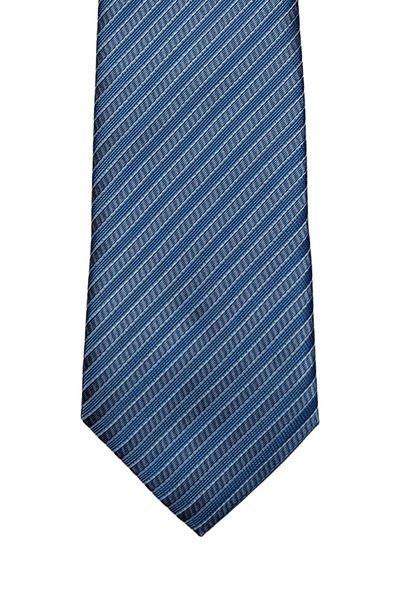 1001 Kravat Blue Slim Striped Tie