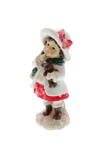 GiftExpress Christmas Decoration Little Girl With Teddy Bear