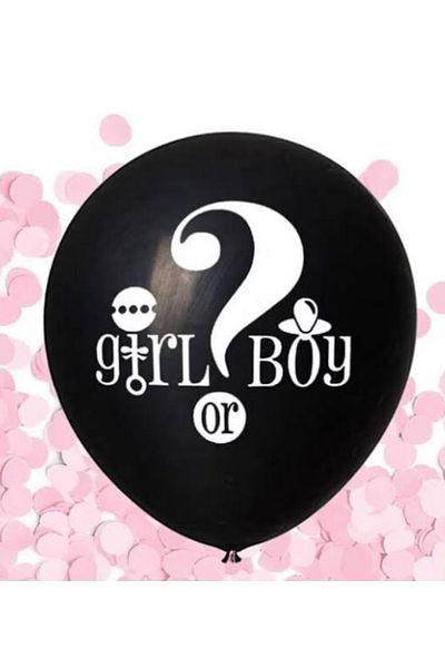 Çemrek Süs Parti Pink Sequin Baby Girl Gender Balloon 36 Inch
