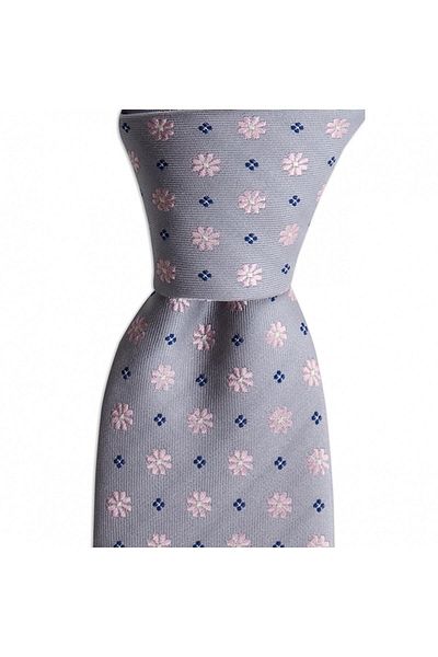 1001 Kravat Pink Patterned 8 cm Wide Tie