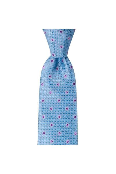 1001 Kravat Light Blue Patterned 8 cm Wide Tie