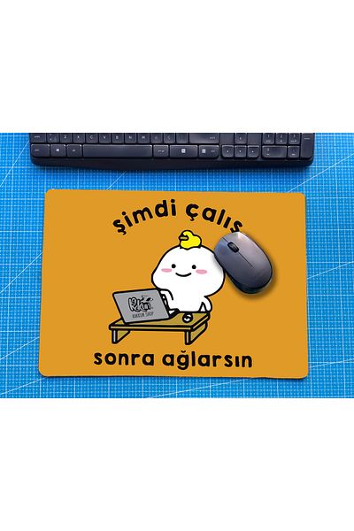 rakkun shop لوحة ماوس اعمل الآن ويبكي لاحقًا (28 × 40 سم)