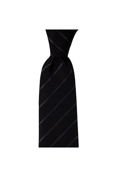 1001 Kravat Black Striped 8 cm Wide Tie