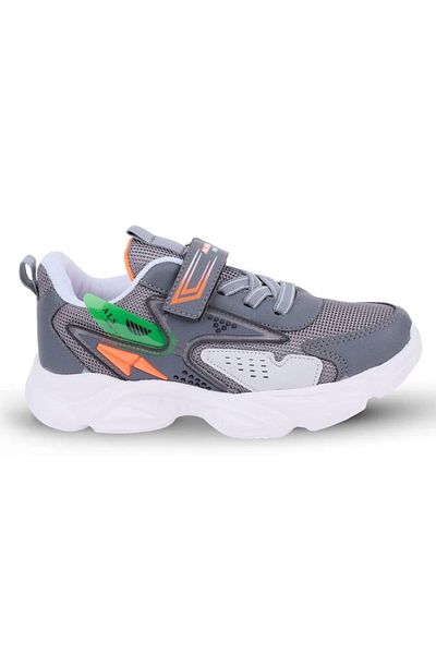 Alessio Boy's Smoked Full Orthopedic Velcro Sports Shoes Sneaker