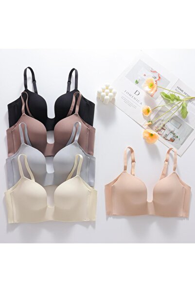 Bernato Лазерний виріз без швів, жіночий бюстгальтер, глибоке декольте, дихаючий бюстгальтер на щодень