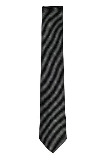 1001 Kravat 7 cm Wide Black Striped Thin Tie