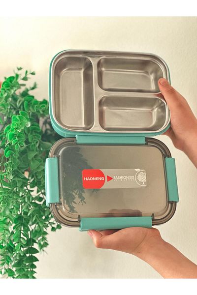 CNSZ Lunch Box - Healthy - Lunch Box - Stainless Steel - 3 Compartments