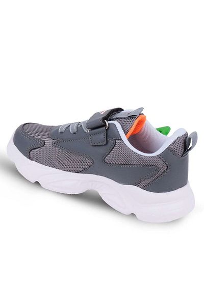 Alessio Boy's Smoked Full Orthopedic Velcro Sports Shoes Sneaker