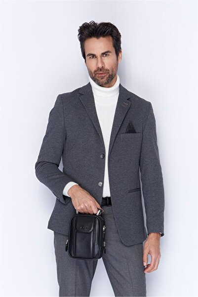 Aka Plain Black - Leather Portfolio Bag 342