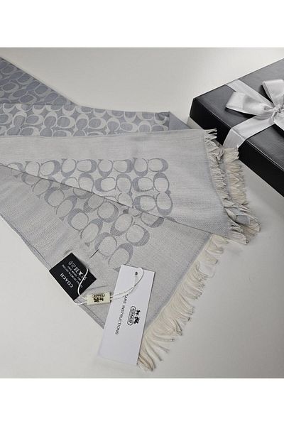 Webinay Home C Pattern Cotton Silk Wool Shawl 4 Seasons Double-Sided