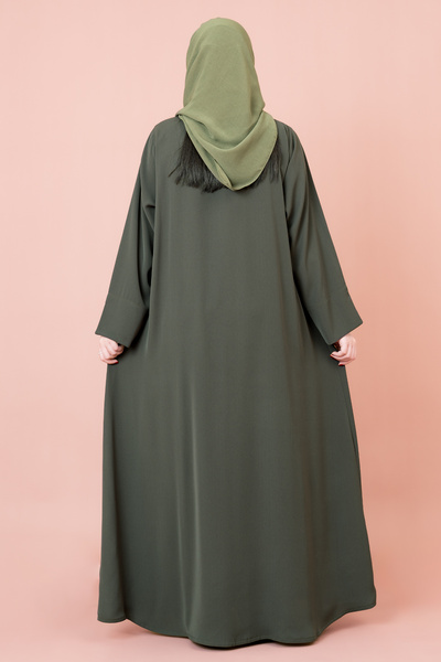 IKKXA Front Tie Open Casual Abaya