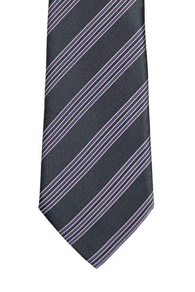 1001 Kravat Purple Striped Classic Tie