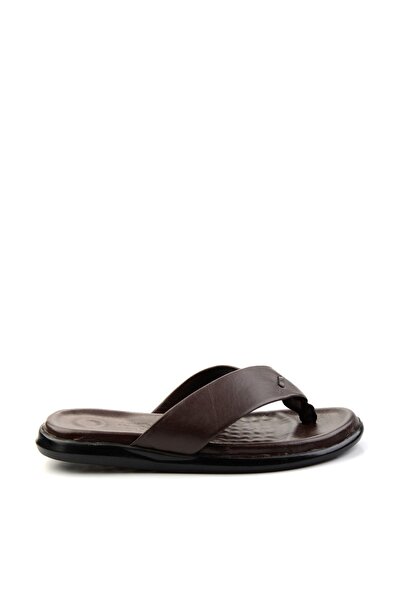 Bambi Kahve Leather Erkek Terlik E04557241943