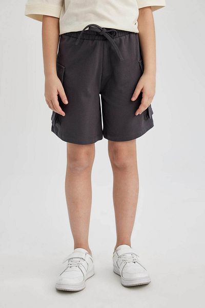 DeFacto Girl's Elastic Waist Cargo Pocket Shorts B0840A825Hs