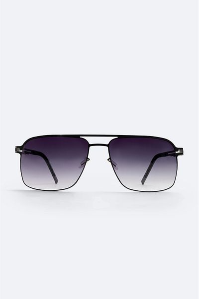 Avva Men's Black Rectangular Sunglasses A41Y8811