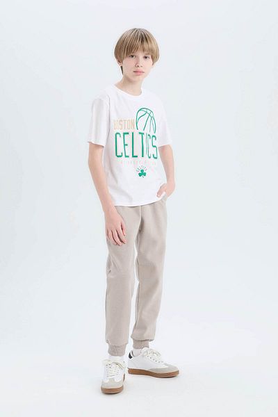 DeFacto Tricou alb cu mânecă scurtă pentru băiat D9549a8/wt34