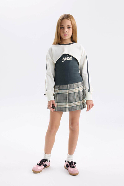 DeFacto Γκρι Φούστα Κοριτσιού D7860A8/GR261