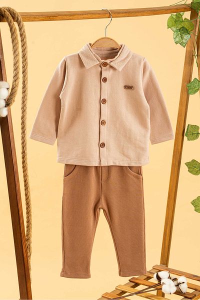 bombe Girl Boy Baby Kids Skin Color 2-Piece Bottom Top Set Cotton Trend Set