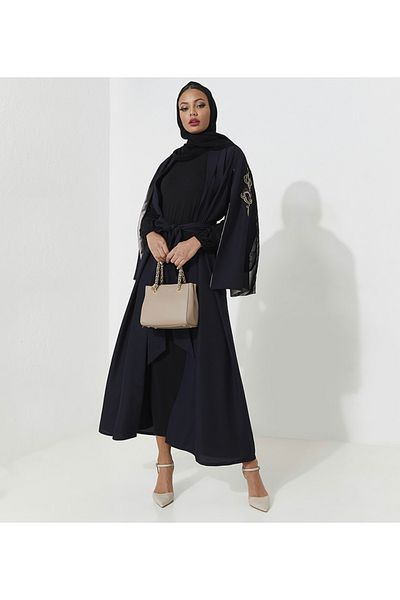 Rosette Abaya Navy Royal