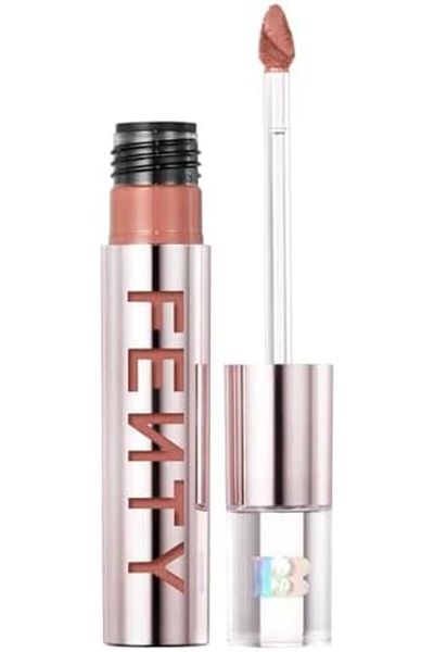 FENTY BEAUTY Icon Velvet Liquid Lipstick, Shade Nudes and Dudes 06 (Soft Peach Nude)