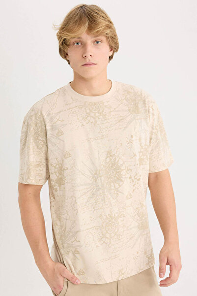 DeFacto Ανδρικό μπλουζάκι Stone C4083AX/BG702