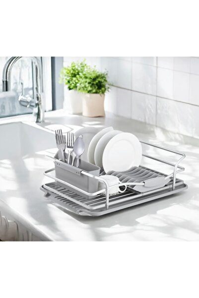 CEZVE HOME Paslanmaz Alüminyum Tek Katlı Bulaşıklık Modern Tabaklık