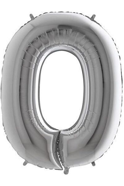 STOREMAX Ezg Castle Numeral (0) Silver Foil Balloon - 40 Inch 100 cm Ezsnshop 1065757