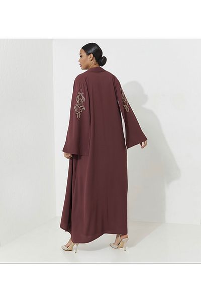 Rosette Abaya Maroon Royal